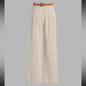 Khaki Dress Pants w/ White Stripes